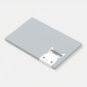 Knuffel Konijn met Persoonlijke Naam Post-it® Notes (Schuin)