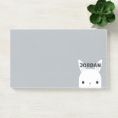 Knuffel Konijn met Persoonlijke Naam Post-it® Notes (Kantoor)