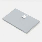 Knuffel Konijn met Persoonlijke Naam Post-it® Notes (Schuin)