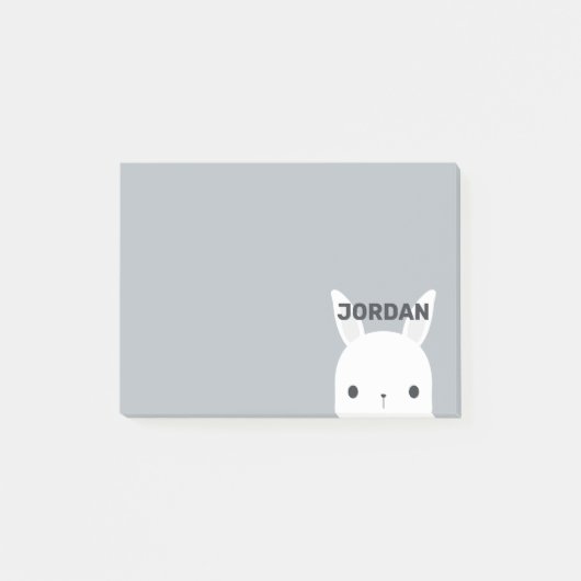 Knuffel Konijn met Persoonlijke Naam Post-it® Notes (Voorkant)