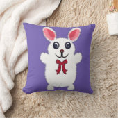 Knuffel Konijn met Rode Strik - Chri Kussen (Deken)