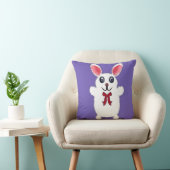Knuffel Konijn met Rode Strik - Chri Kussen (Stoel)