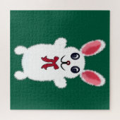 Knuffel Konijn met Rode Strik - Chri Legpuzzel (Horizontaal)