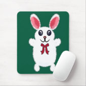 Knuffel Konijn met Rode Strik - Chri Muismat (Met muis)