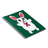 Knuffel Konijn met Rode Strik - Chri Notitieboek (Rechterzijde)