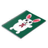 Knuffel Konijn met Rode Strik - Chri Notitieboek (Linkerzijde)
