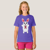 Knuffel Konijn met Rode Strik - Chri T-shirt (Voorkant volledig)