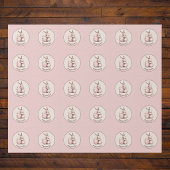 Knuffel Konijn met Stip Ei Monogram Cadeaupapier
