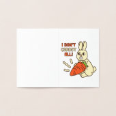 Knuffel Konijn Met Wortel Folie Kaarten (Binnen)