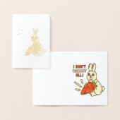 Knuffel Konijn Met Wortel Folie Kaarten (Display)