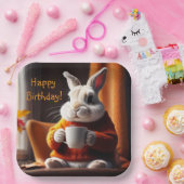 Knuffel Konijn Papieren Bordje (Feest)