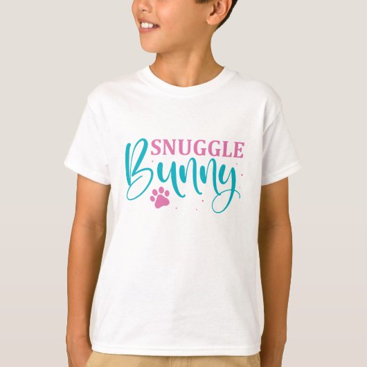 Knuffel Konijn- Pasen T-shirt (Voorkant)