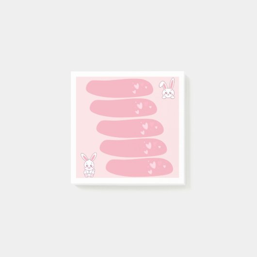 Knuffel Konijn Plaknotities Post-it® Notes (Voorkant)