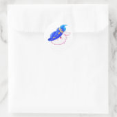 Knuffel Konijn Sticker met Blauwe Tovenaar (Tas)