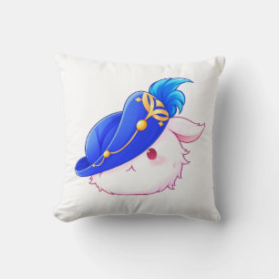 Knuffel Konijn Sticker met Blauwe Tovenaar Kussen