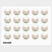 Knuffel Konijn Thee Feest Favor & Envelope Sticker (Vel)