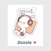 Knuffel Konijn “Tijd voor mezelf” Sticker  (Vel)