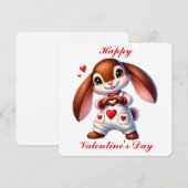 Knuffel Konijn - Valentijnsdag Kaart (Voorkant / Achterkant)