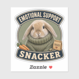 Knuffel Konijn Vinyl Sticker | Emotionele Onderste