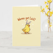Knuffel Konijn Vogel Vraagkaart Kaart (Gele Bloem)