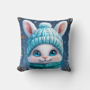 ❄️ Knuffel Konijn Winter Kamer Decoratie Cadeau 🐰 Kussen