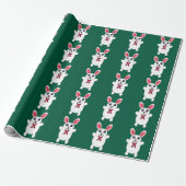 Knuffel Konijn Wit met Rode Strik - Chri Cadeaupapier (Uitgerold)
