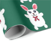 Knuffel Konijn Wit met Rode Strik - Chri Cadeaupapier (Rol Hoek)