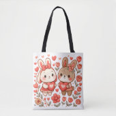 Knuffel Konijnen Koppel Liefde Tas (Voorkant)