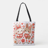 Knuffel Konijnen Koppel Liefde Tas (Achterkant)