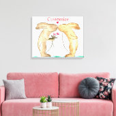 Knuffel Konijnen Paar Thunder_Cove Canvas Afdruk (Insitu (Woonkamer))