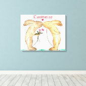 Knuffel Konijnen Paar Thunder_Cove Canvas Afdruk (Insitu (Houten vloer))