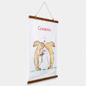Knuffel Konijnenpaar Thunder_Cove Hangend Wandkleed (Gebogen)