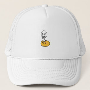 Knuffel Kuiken in een Gele Ei Trucker Pet