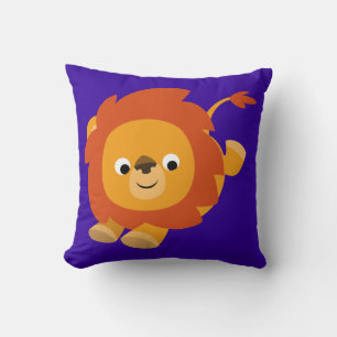 Knuffel kussen met malle leeuw