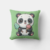 Knuffel kussen met panda (Voorkant)