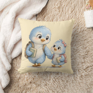 Knuffel Kussen met Vogeltje Broer en Zus