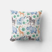 Knuffel Kussen met Wilde Jungle Dieren (Voorkant)