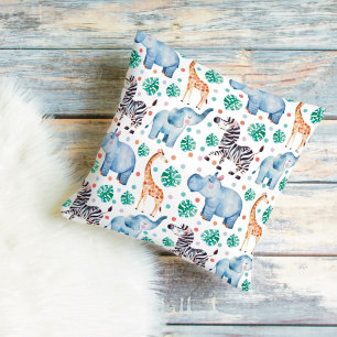 Knuffel Kussen met Wilde Jungle Dieren