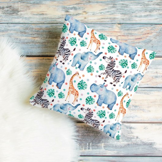 Knuffel Kussen met Wilde Jungle Dieren