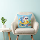 Knuffel kussen van een grote witte haai (Stoel)