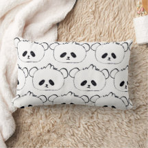 Knuffel kussen van een schattige panda, kussen voo