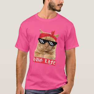 Knuffel Leven Kitty Kat Schurk Gansta Grappig Gang T-shirt