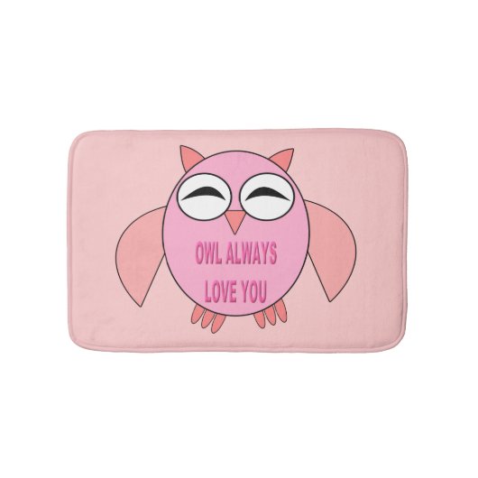 Knuffel Liefdesbericht Uil Badmat (Voorkant)