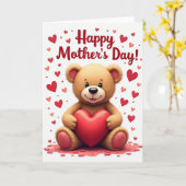 Knuffel Lieve Moederdagkaart Kaart (Gele Bloem)