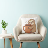 Knuffel Luiaard Koffie Worp Kussen (Stoel)