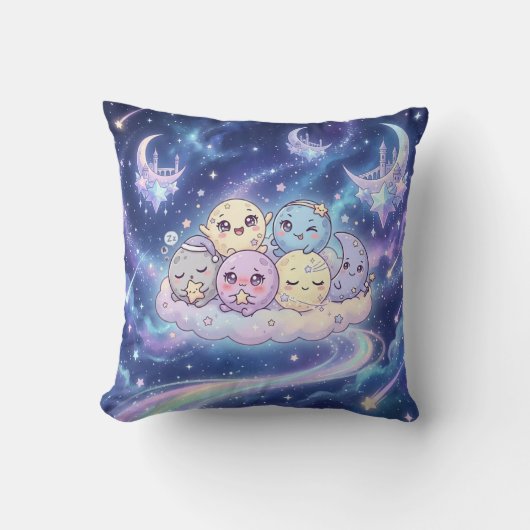 Knuffel Maan Vrienden Galaxy Kussen (Voorkant)