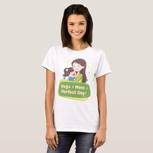 Knuffel mama schattig T-shirt (Voorkant volledig)