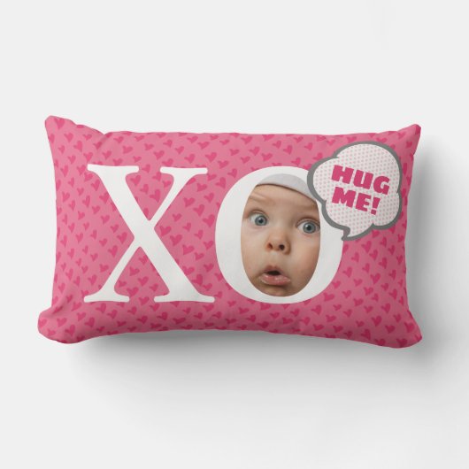 KNUFFEL ME! Aangepaste baby foto kussen (Voorkant)