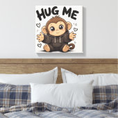 Knuffel Me Aap Canvas Afdruk (Insitu (Slaapkamer))