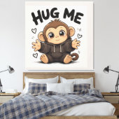 Knuffel Me Aap Canvas Afdruk (Insitu (Slaapkamer))